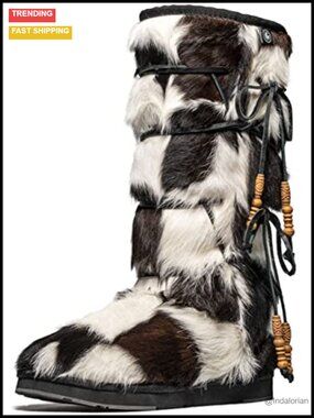Suede Fur Shearling Merino Wool Knee High Winter Snow Boots